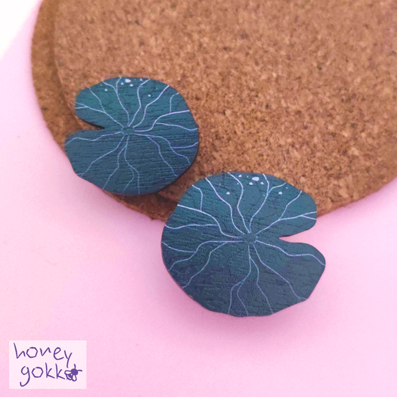 Wooden Pin - Lotus Leaves Set