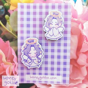 Wooden Pin - Angel!FQ