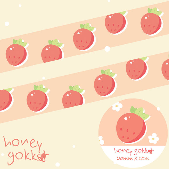 Washi Tape - Red Strawbeerry flowerless